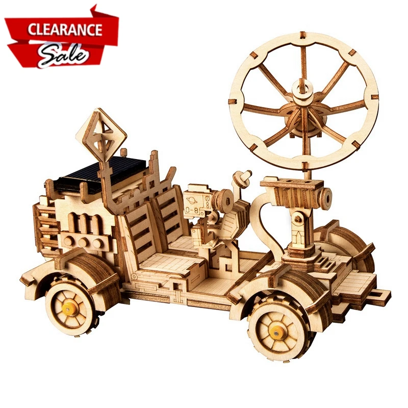 

Robotime Clearance sale Moveable Moon Buggy Solar Energy Toy 3D DIY Laser Cutting WoodenGift for Children Adult LS401