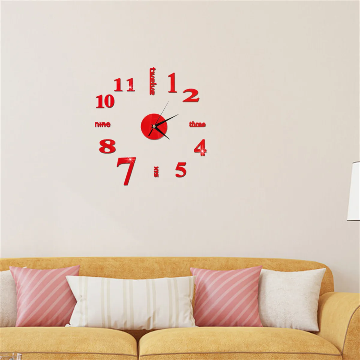 3D Wall Clock Mirror Wall Stickers Creative DIY Wall Clocks Removable Art Decal Sticker Home Decor Living Room Quartz Needle Hot large clock