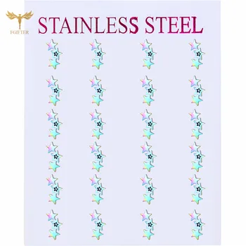 

2020 Women's Stud Earrings Romantic Star Stud Earrings Girls Gift Stainless Steel Jewelry Set Wholesale