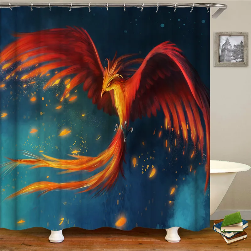 

Flamingo Animal Polyester Pink Shower Curtain High Quality Washable Decor Colorful Curtains
