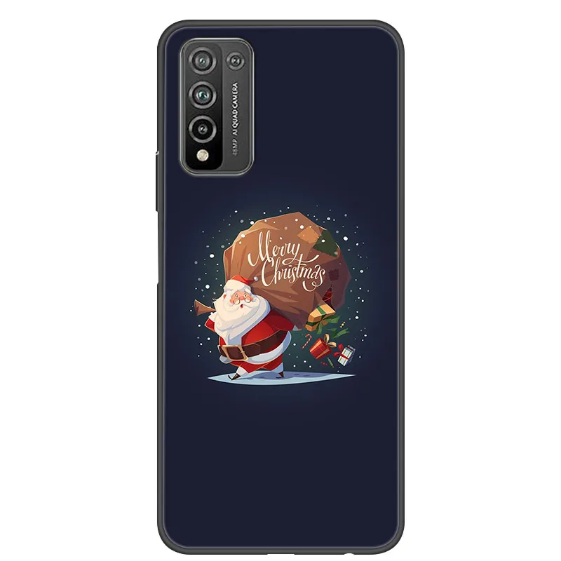 Cho POCO M3 Ốp Lưng Dễ Thương Silicon Giáng Sinh Ốp Điện Thoại Dành Cho Xiaomi Poco M3 M 3 Mềm TPU Bao POCO x3 NFC Coque Quà Tặng Năm Mới