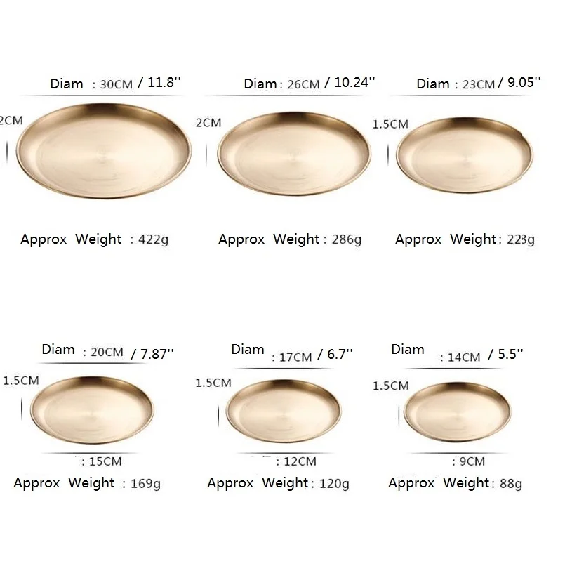 stainless steel gold dish  (2)