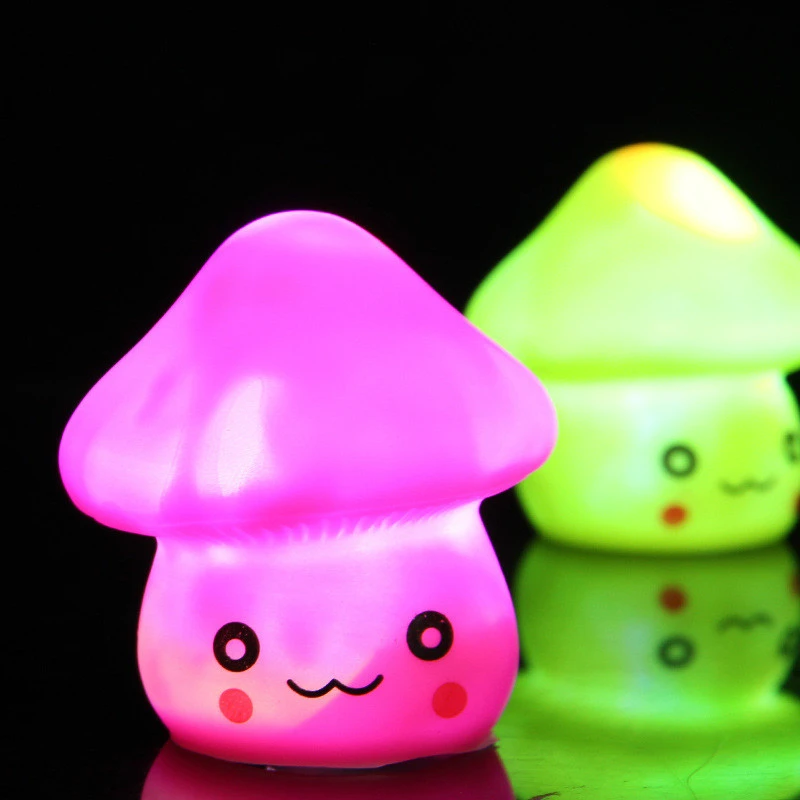 Lampe Led En Forme De Champignon Aux 7 Couleurs Changeantes Mini Veilleuse Douce Pour Bebe Et Enfants Jouet Lumineux Cadeau De Fete Aliexpress