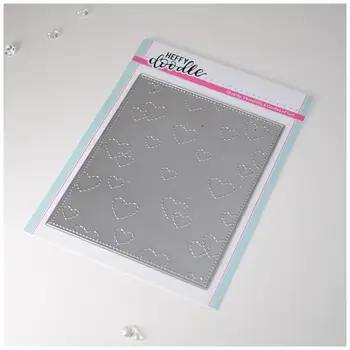 

2020 Metal cutting dies Heart background plate mold Scrapbook paper craft knife mould blade punch stencils die