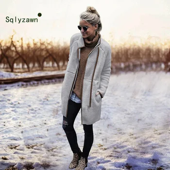 

Winter Women Faux Fur Cardigan Teddy Coat Fleece Faux Fur Coat Female Outwear Warm Blends Casual Women Turtleneck Long Jackets