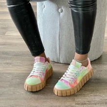 

2021 New Women Print Canvas Sneaker Woman Casual Color Vulcanized Female Comfortable Shoes Ladies Big Size Summer Footwear