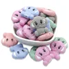 Cute-idea 5pcs Silicone Teether Beads Koala Elephant Animal Chewable Beads DIY Pacifier Chains Accessories BPA Free Baby Goods 5
