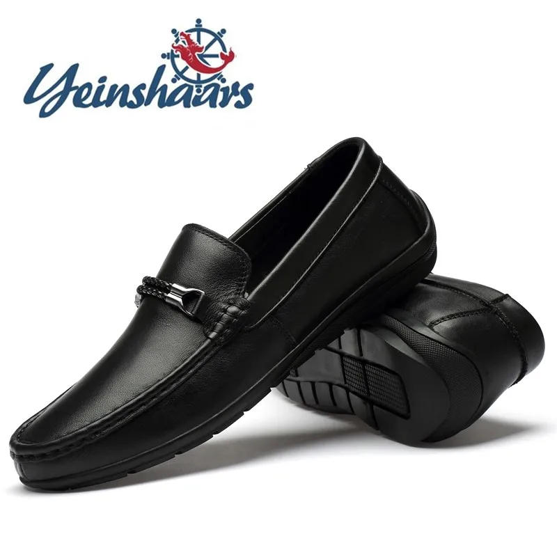 

Formal Shoes Men Genuine Leather Loafers Light Comfortable Driving Shoes Leisure Walk High Quality Summer Shoes Classic Loafers