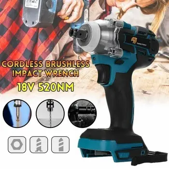 

18V 520N.m Electric Impact Wrench Screwdriver Speed Cordless Wrench Power Tool Rechargable Drill Driver LED For Makita Battery