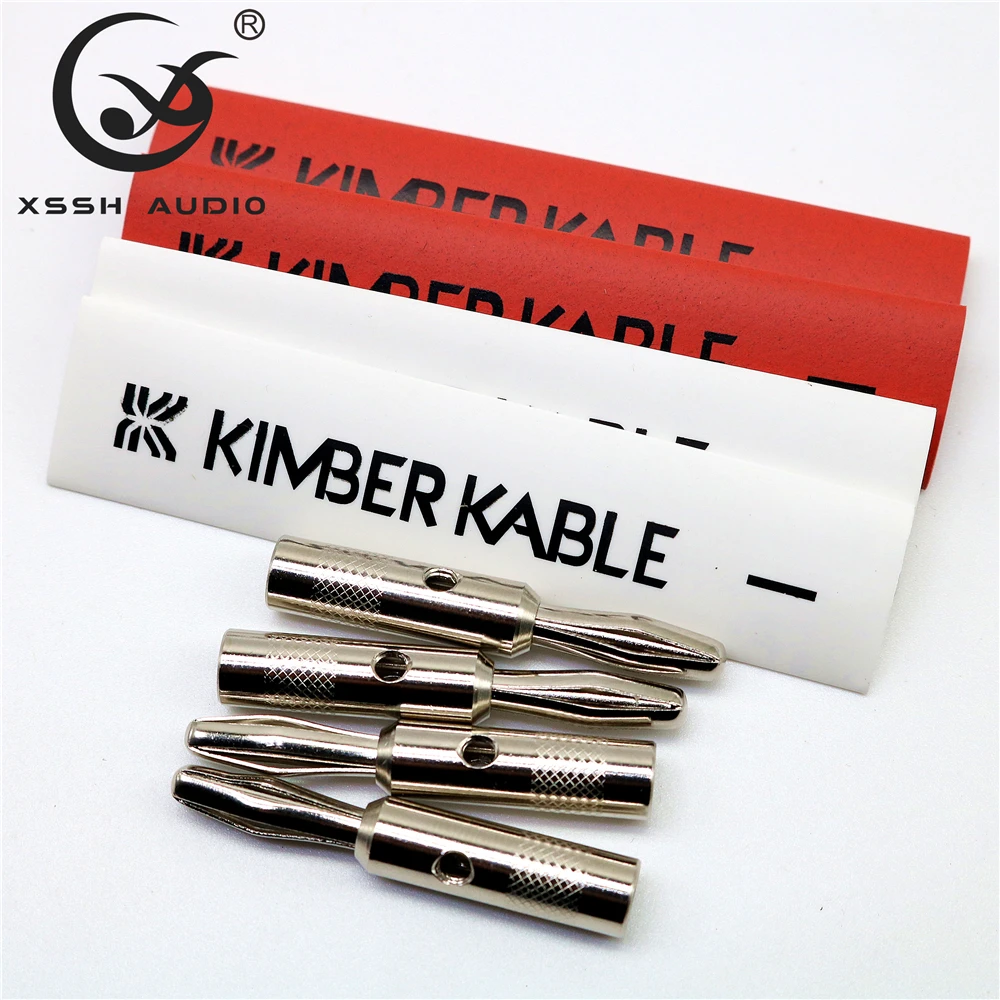 4 шт./8 шт. XSSH Hi-end Kimber медное покрытие родий сварочный штекер типа "банан" Мужской Аудио разъем динамик разъем усилителя мощности