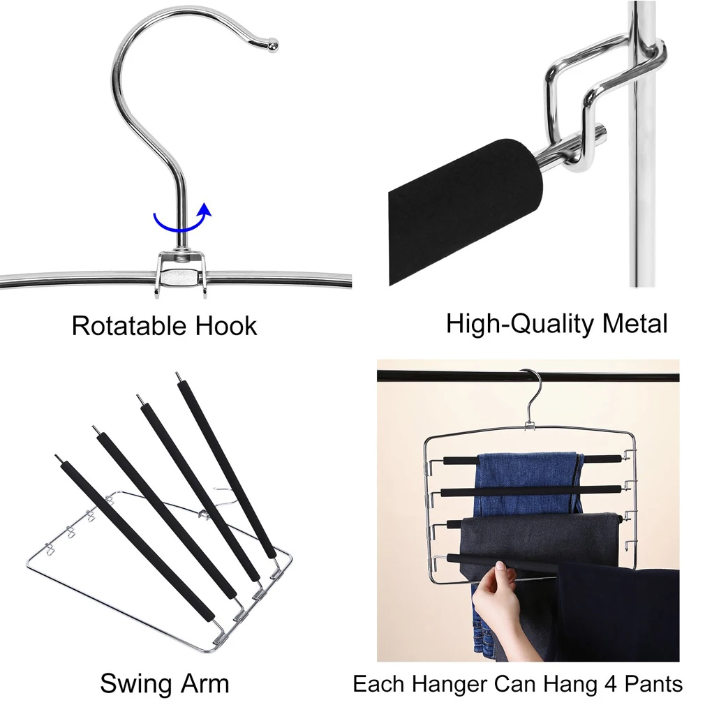 Брюки Вешалка 5 слоев брюки шарф Вешалка держатель Органайзер стойки S Тип