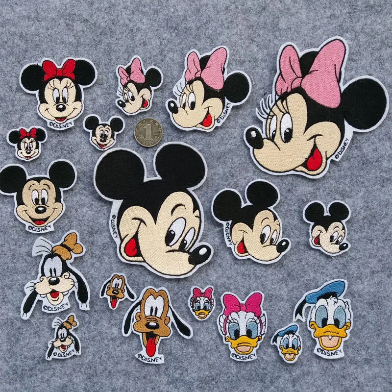 Disney Микки Минни Дональд утка мультфильм Животные вышивка патчи утюгом на одежду
