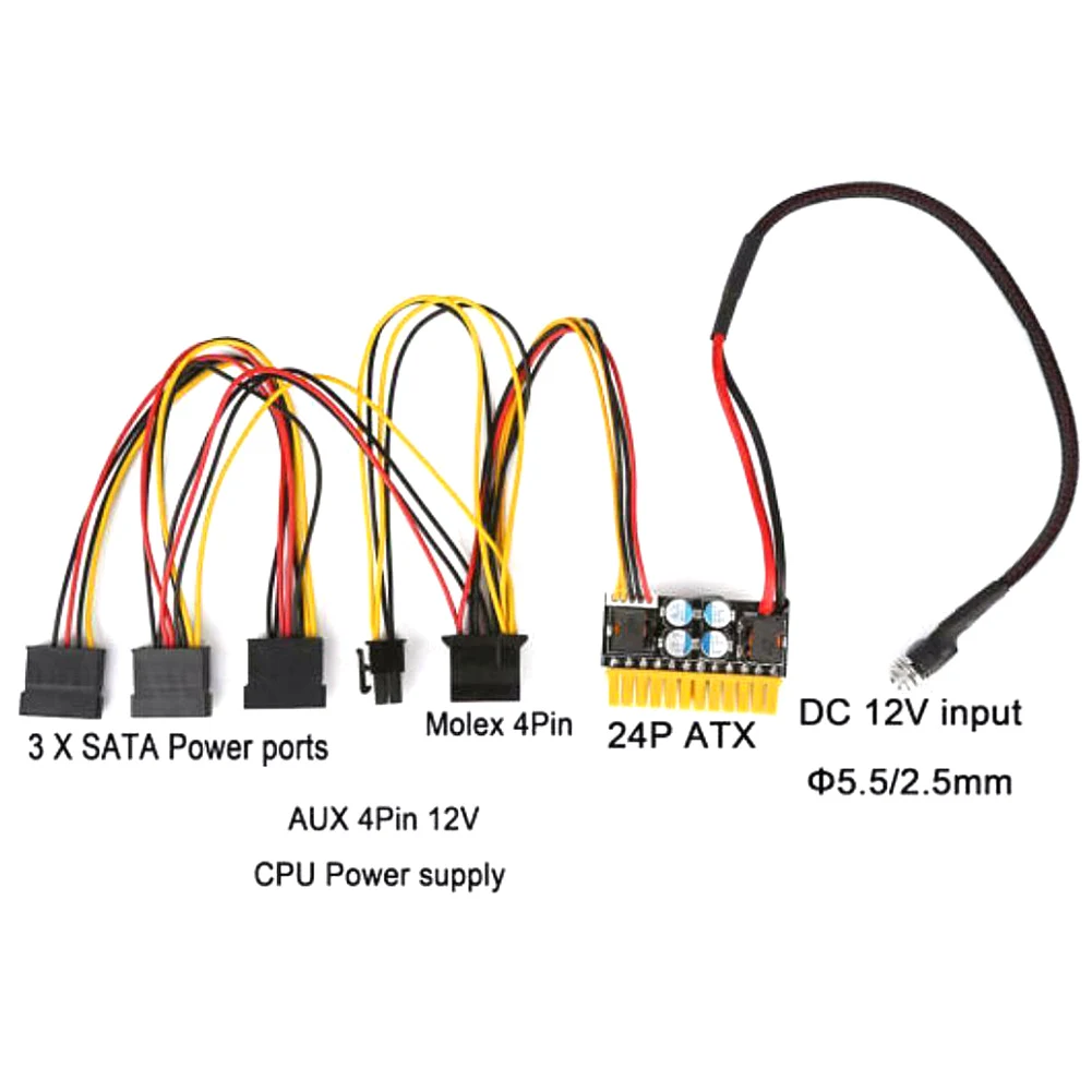 Запчасти модуль питания запасные аксессуары компьютеры питания 12 В 180 Вт прочная доска мини пикоцу DC-ATX инструмент 24Pin Inline