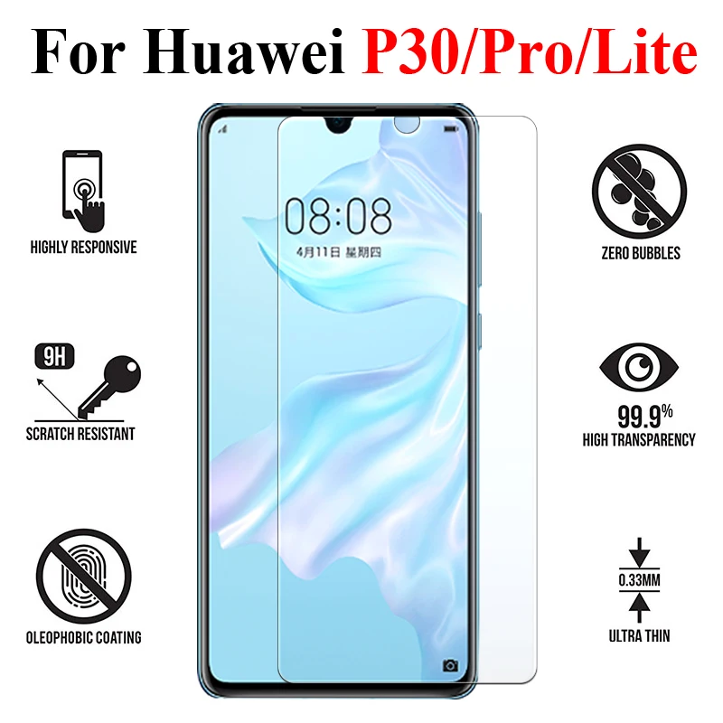 Защитное стекло для huawei P30 Lite Pro закаленное huawey p 30 light 30lite 30pro защита экрана verre tremp