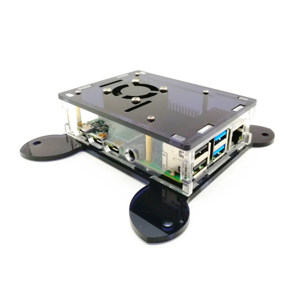 Корпус Поддержка Вентилятор охлаждения ABS защитный чехол Крышка прочный ударопрочный полка аксессуары для Raspberry Pi 4 Модель B