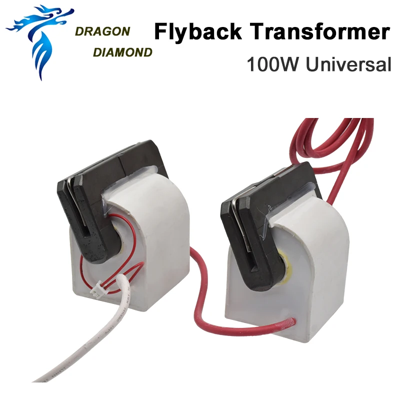Высокое напряжение flyback трансформатор для CO2 100 Вт лазерный источник питания гравировальный режущий станок запчасти