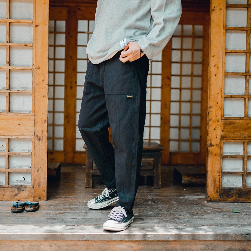Japanese Retro Trousers Simple Solid Color Casual Pants Youth Wild Straight Pants Mens Pants Fashions Men Clothing DD6CK