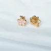 Korean Cute Enamel Flower Clip On Earrings Without Piercing Party No Hole Earcuffs For Women Small Floral Jewelry 5