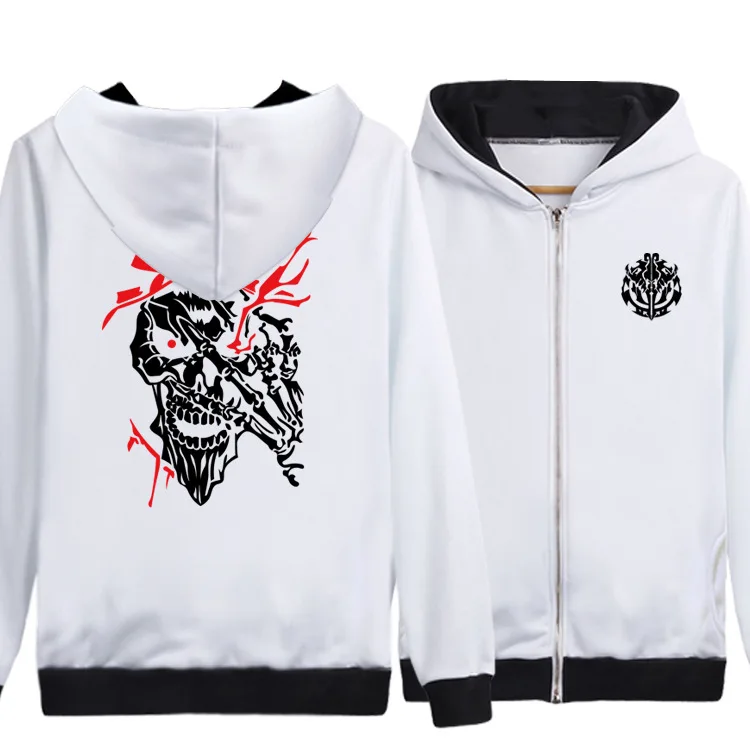 Fashion Men's Anime Overlord 3 Ainz Ooal Gown Albedo Fleece Thicken Men Hoodies Sweatshirts Hoody Jacket Coat Plus Size M-5XL - Цвет: Слоновая кость