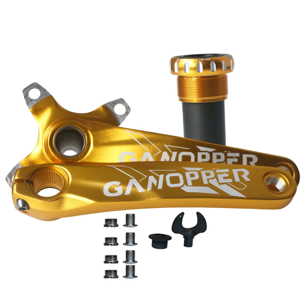 gold crank BB Комплект Шатунов для шоссейного велосипеда из сплава алюминия 104BCD 104 мм, 9 S, 10 S, 11 S, 175 мм, набор звездочек для горного велосипеда Shimano SRAM - Цвет: gold crank BB
