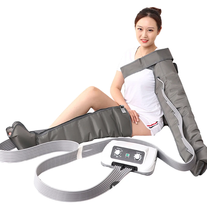 8 cavity Pressotherapy Air Compression Leg Foot Massager Vibration Infrared Therapy Arm Waist Pneumatic Air Wave Pressure Machin