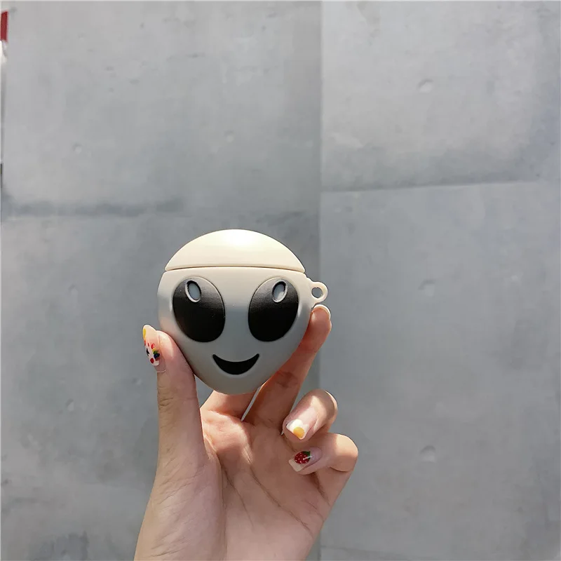 3D Симпатичные ET ALIEN светящиеся наушники Чехлы для Apple Airpods 1 2 свет в ночное время Силиконовая защита Bluetooth аксессуары для наушников