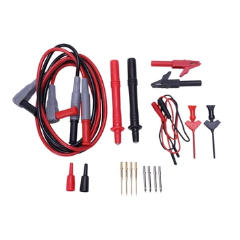 

P1300C Super Multimeter Probe Replaceable Probe Clamp Multi Meter Test Lead Kits + Alligator Clips