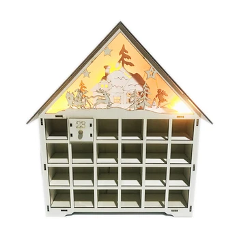 

Christmas Wooden Calendar Decoration Ornaments DIY Wooden Calendar Cabinet Christmas Advent Calendar Advent Calendar Toy