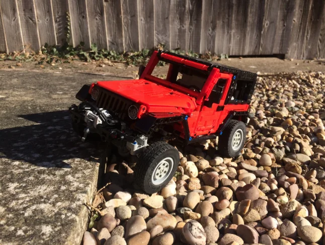Nuevo MOC Technic Jeep Wrangler Adventurer светодиодный Радиоуправляемый двигатель función de potencia ajuste MOC-8863 bloques de conctción vehicculos