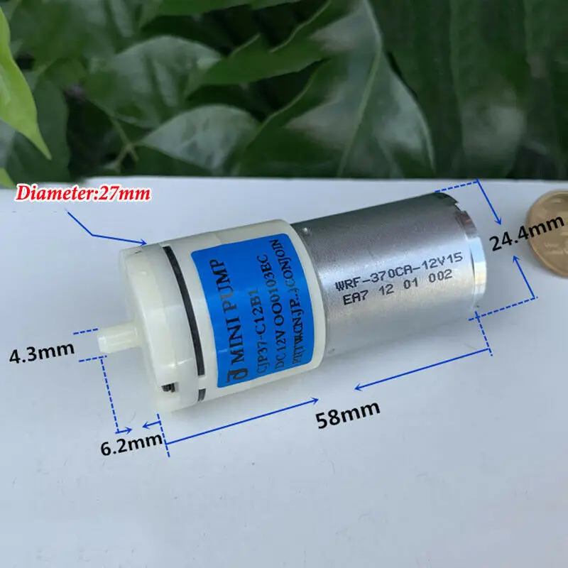 CJP37-C12B1 с источником питания от постоянного тока, 6 V-12 V Микро Мини RF-370CA мотор инфляция воздушный насос кислородный насос для медицинского оборудования аквариум