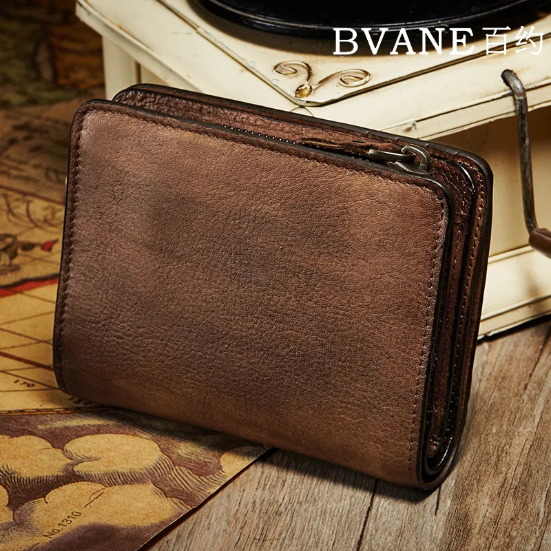 

Cross Border New Style Currently Available MEN'S Wallet Europe And America Retro Multi Card Bit Cowhide Men's Bag Coin Pocket Le