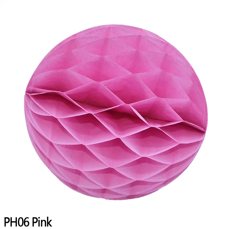 PH06 Pink 5 шт. 20 см декоративный цветок сотовый шар бумажный фонарь для свадьбы, дня рождения, украшения для детского душа - Цвет: PH06 Pink