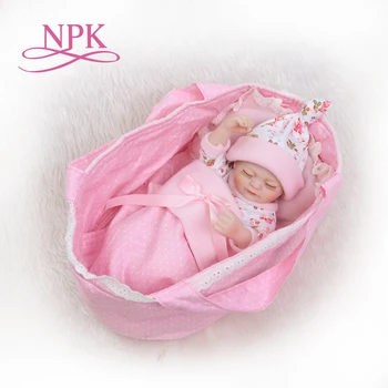 

NPK 10inch Full Silicone Reborn Baby Dolls Alive Lifelike Mini Real Dolls Realistic Bebes Reborn Babies Toys Bath Playmate Gift