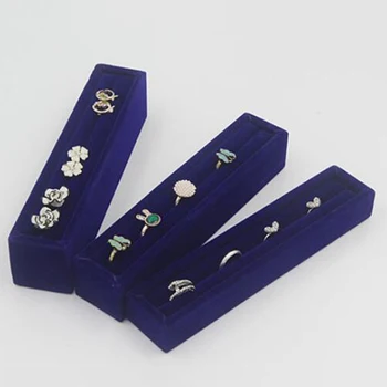 

3pcs/Set Velvet Slotted Ring and Stud Earrings Cufflinks Display Tray Case