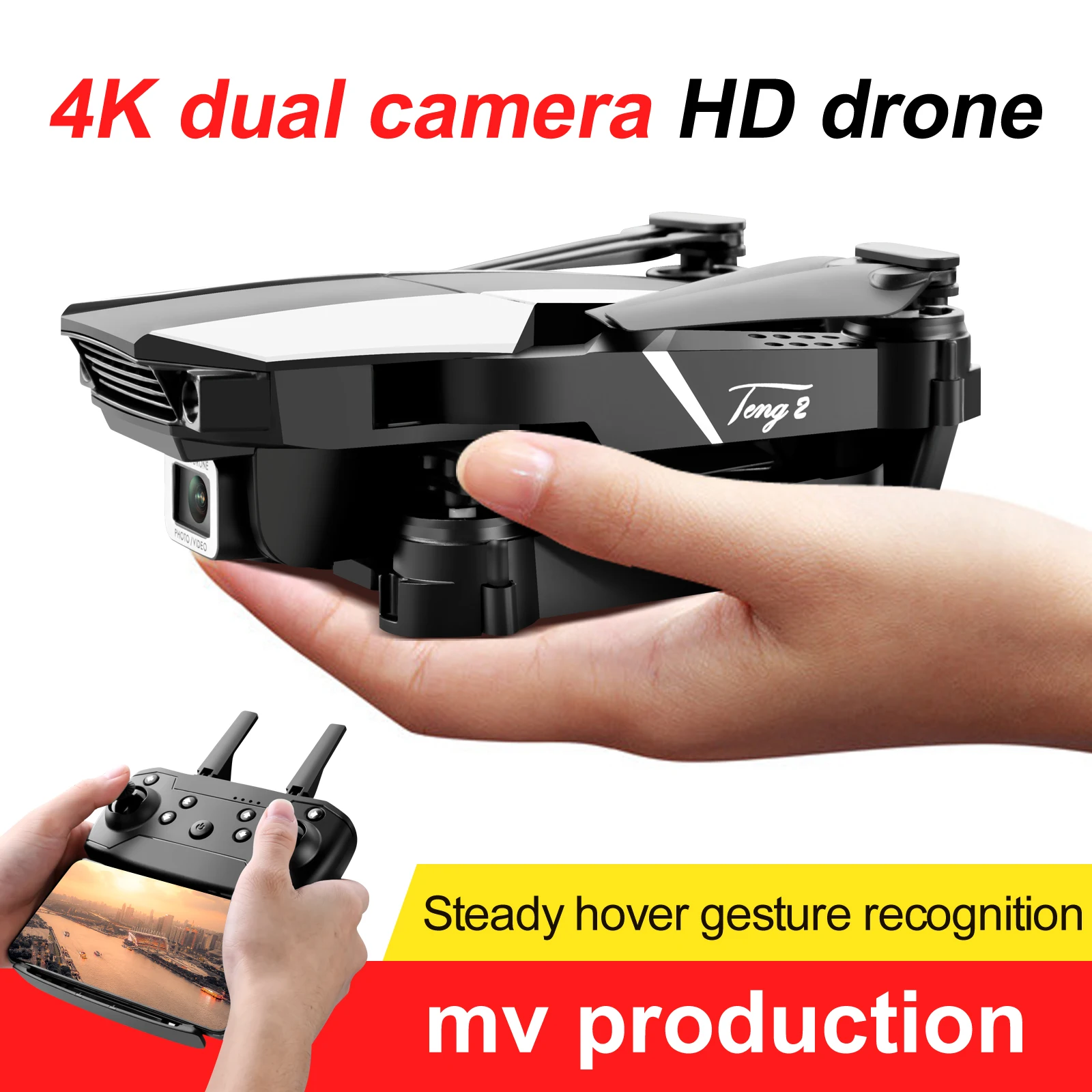New S62 Rc Drone 4k HD Wide Angle Camera 1080P WiFi fpv Drone Dual Camera Quadcopter Real-time transmission Helicopter Toys