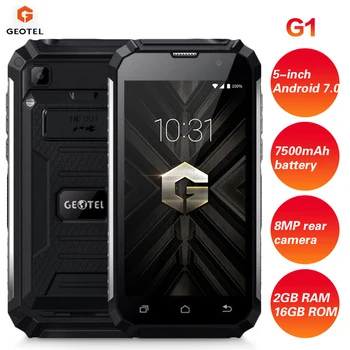 GEOTEL G1 5 Inch 3G Smartphone 2GB RAM 16GB ROM MTK6580A 4-core Android 7.0 1.3GHz 7500mAh Water-resistant Charger Mobile Phone