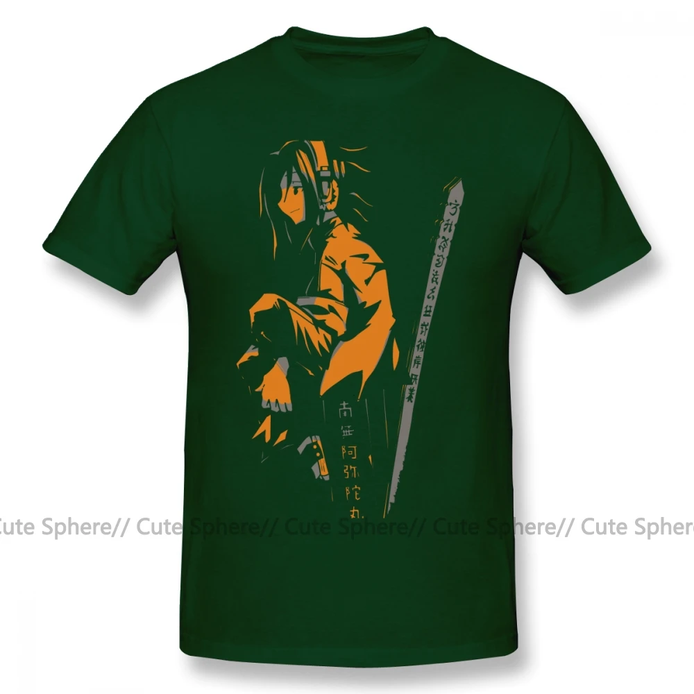 Shaman King, футболка, Shaman King Yoh, оранжевая футболка, 100 хлопок, короткий рукав, футболка, Забавный человек, принт, плюс размер, летняя футболка - Цвет: Dark Green