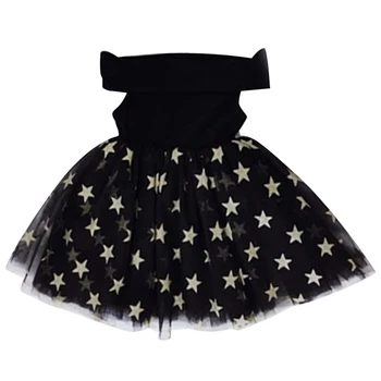 

Huangtaizi Off Shoulder baby girls summer dress 2020 kids dresses for girls party evening dress Children tulle princess dress