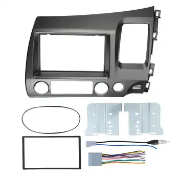 

Car Radio Stereo Double Din Fascia Radio Dvd Stereo Cd Panel Dash Mounting Installation Trim Kit Face Frame Bezel with Wire