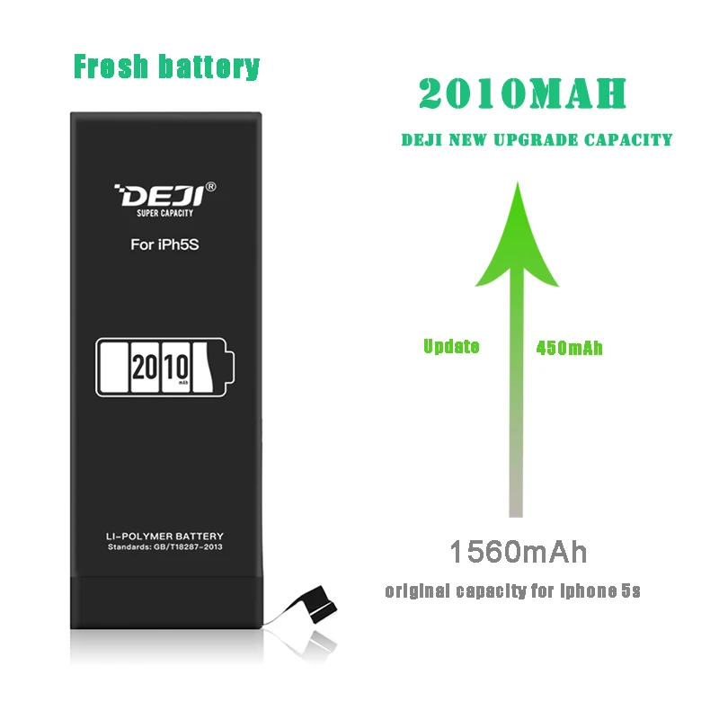 DEJI для iPhone 5S 5 se литий-полимерный внутренний аккумулятор для сотового телефона большой емкости 2010 мАч Сменные Аккумуляторы