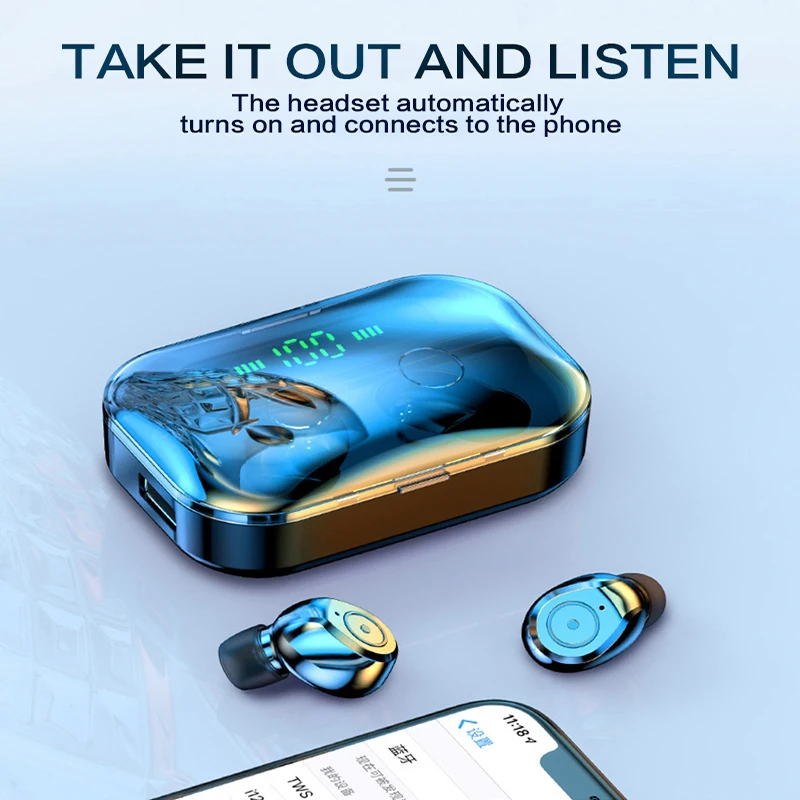 Модные V09 Bluetooth наушники беспроводные TWS мини наушники умные ...