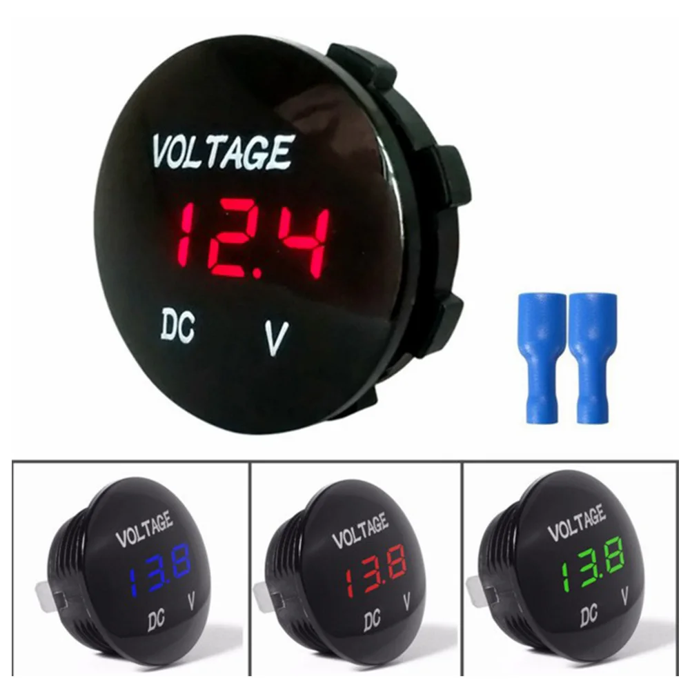 DC 12 V-24 V светодиодный Панель цифровой Напряжение мультиметр Дисплей вольтметр автомобильный Вольтметр для мотоциклов