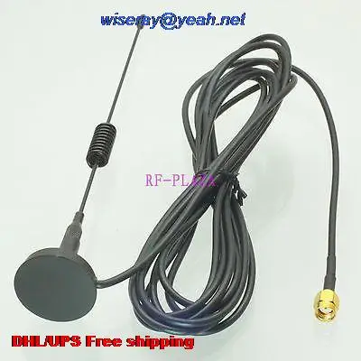 

DHL/EMS 100 pcs 433MHZ Antenna 433MHZ 3dBi GPRS GSM RPSMA male jack Magnetic Base for Ham Radio-A1