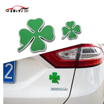 

Car sticker four-leaf clover pattern suitable for Alfa Romeo car exterior luggage metal decoration lucky guard side label / 1PCS