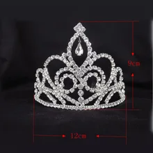 Стиль большой кристалл невесты корона украшение для волос невесты кристалл Корона головной убор свадебное платье аксессуары