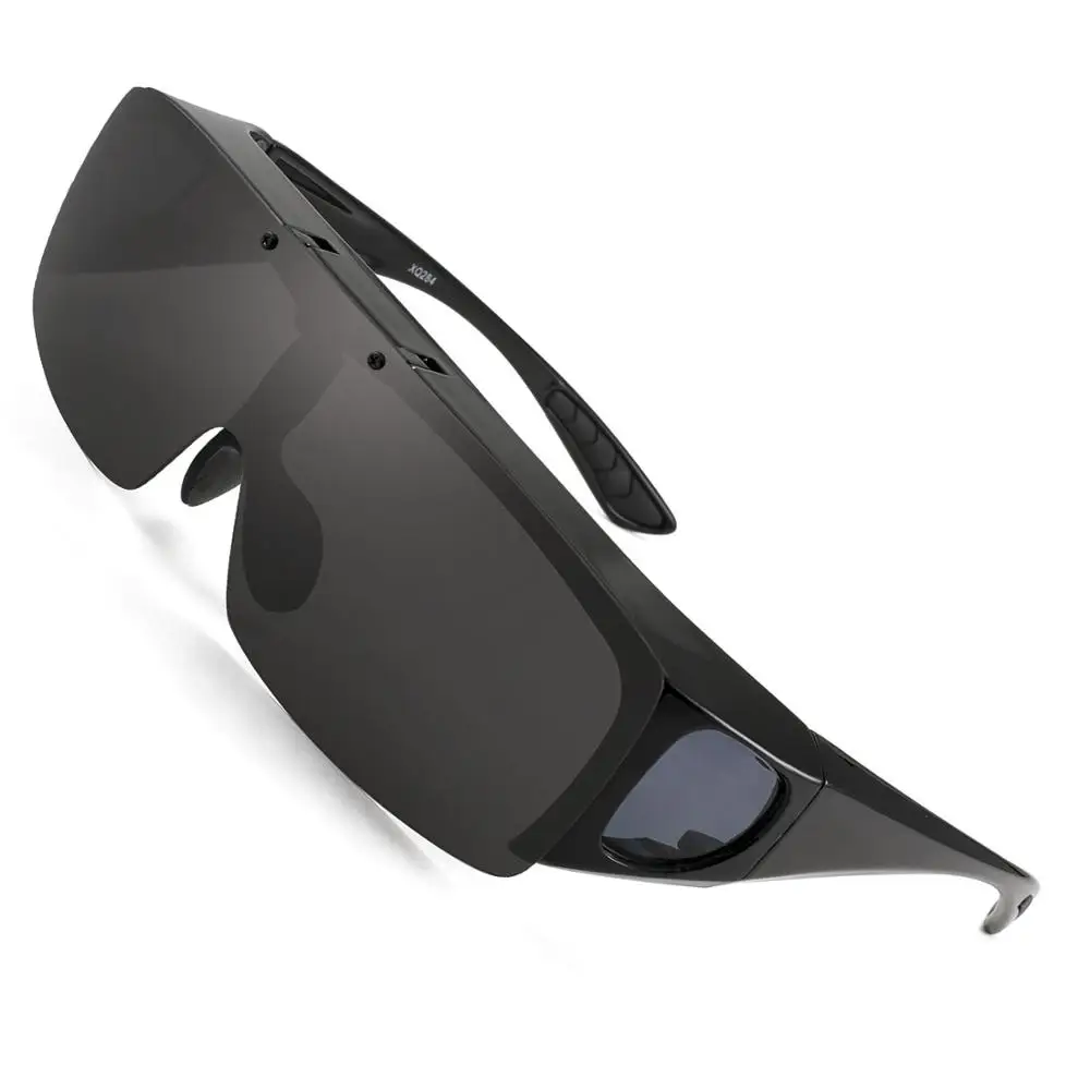 FENCHI подходят через обертывание вокруг мужчин солнцезащитные очки вождения черные поляризованные солнцезащитные очки по рецепту очки подарки - Цвет линз: C1