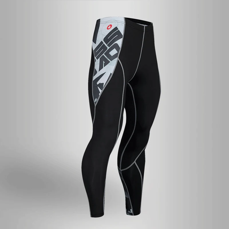 1 BAI pants Новинка, модные мужские штаны, тонкие, обтягивающие, 3D печать, быстросохнущие компрессионные чулки, фитнес брюки «ММА», швейные штаны - Цвет: 1 BAI pants