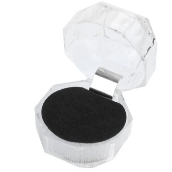 

30pcs Plastic Clear Crystal Jewelry Ring Display Storage Boxes Black