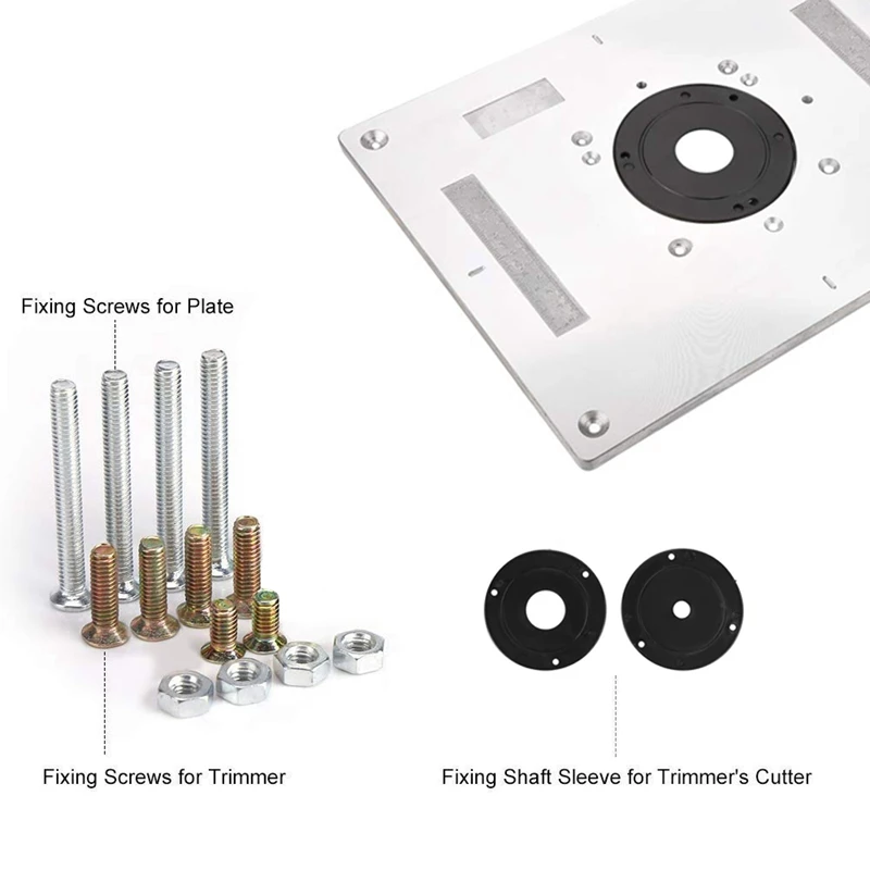  Multi-Functional Aluminum Router Table Insert Plate Trimmer Engraving Machine Woodworking Bench Rou