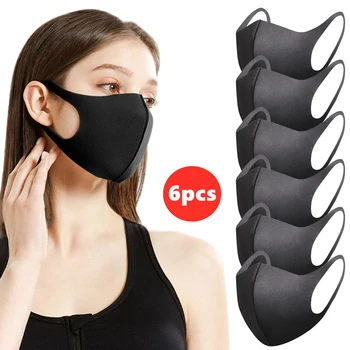 

6Pcs PM2.5 Anti Dust Dustproof Washable Mouth Mask Unisex Reusable Breathable Anti Pollution Anti Haze Dust Cloth Face Mask